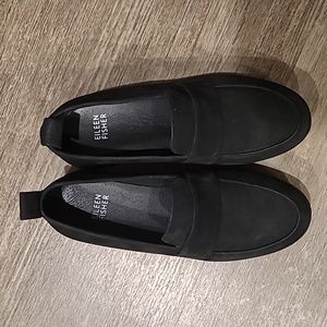 Eileen Fisher Black Platform Penny Loafer